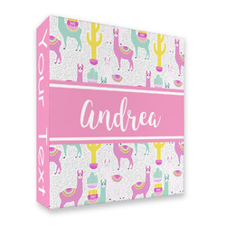 Llamas 3 Ring Binder - Full Wrap - 2" (Personalized)
