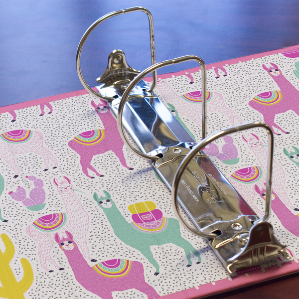 Llamas 3 Ring Binders - Full Wrap - 3" - DETAIL