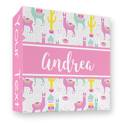 Llamas 3 Ring Binder - Full Wrap - 3" (Personalized)
