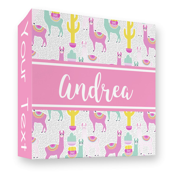 Custom Llamas 3 Ring Binder - Full Wrap - 3" (Personalized)