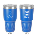 Llamas 30 oz Stainless Steel Tumbler - Royal Blue - Double-Sided (Personalized)