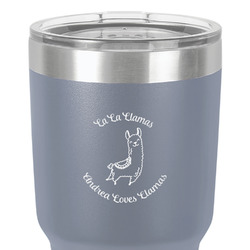 Llamas 30 oz Stainless Steel Tumbler - Grey - Single-Sided (Personalized)