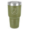 Llamas 30 oz Stainless Steel Tumbler - Olive - Single-Sided (Personalized)
