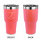 Llamas 30 oz Stainless Steel Ringneck Tumblers - Coral - Single Sided - APPROVAL