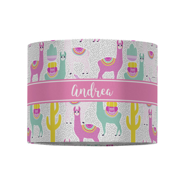 Llamas 8" Drum Lampshade - FRONT (Fabric)
