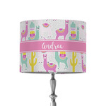 Llamas 8" Drum Lamp Shade - Fabric (Personalized)