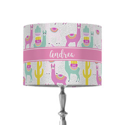 Llamas 8" Drum Lamp Shade - Fabric (Personalized)