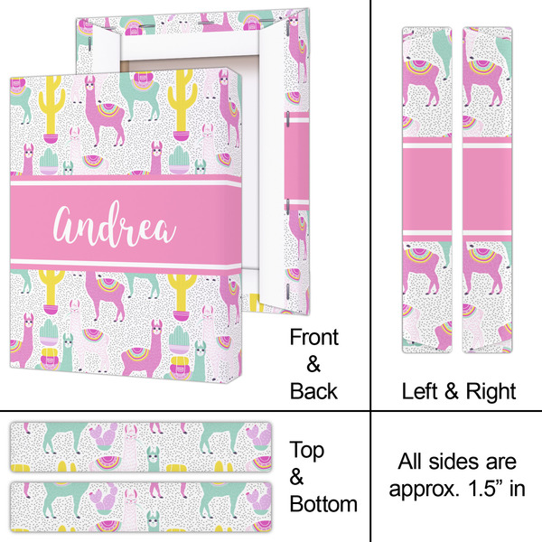 Llamas 8x10 - Canvas Print - Approval