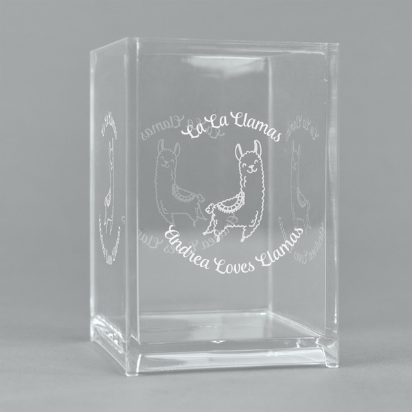 Custom Llamas Acrylic Pen Holder (Personalized)