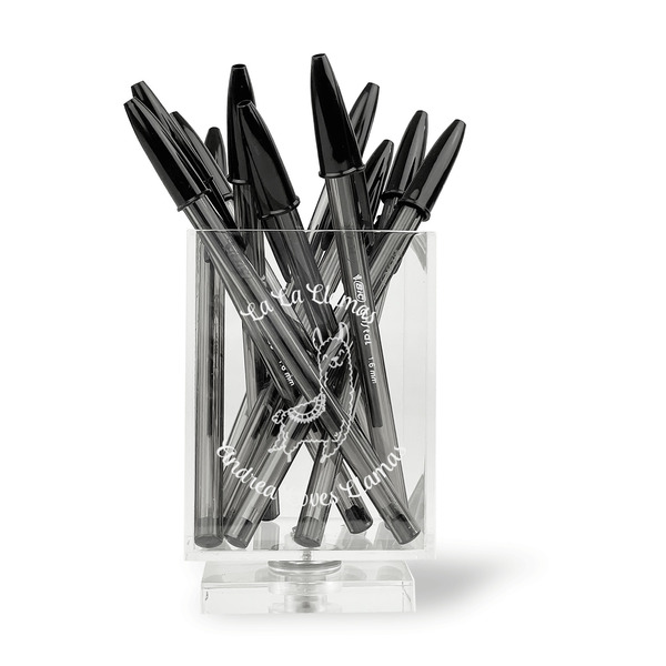 Llamas Acrylic Pencil Holder - FRONT