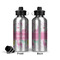 Llamas Aluminum Water Bottle - Front and Back