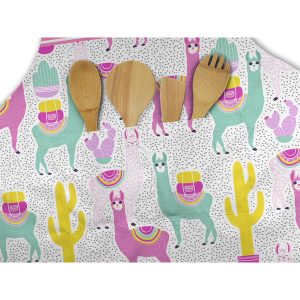 Llamas Apron - Pocket Detail with Props