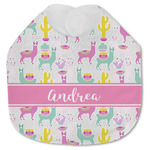 Llamas Jersey Knit Baby Bib w/ Name or Text