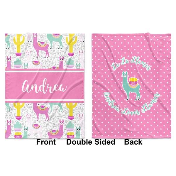 Llamas Baby Blanket (Double Sided - Printed Front and Back)