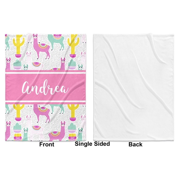 Llamas Baby Blanket (Single Sided - Printed Front, White Back)