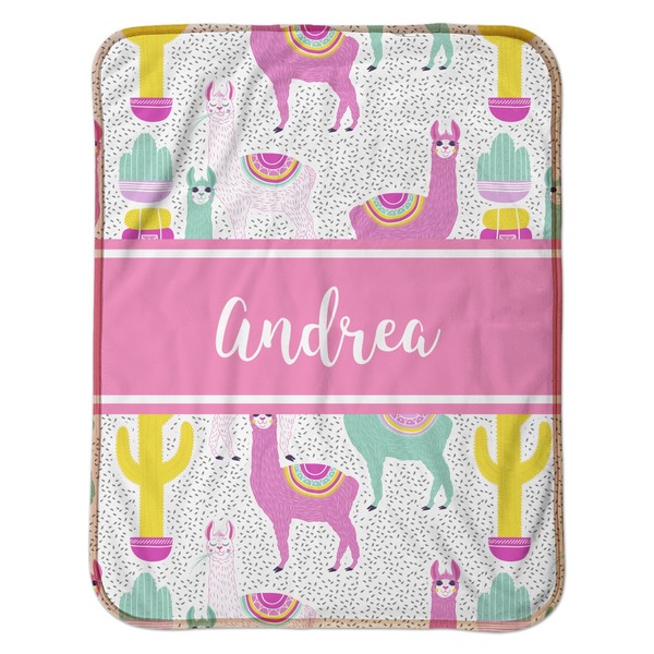 Llamas Baby Sherpa Blanket - Flat