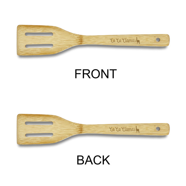 Llamas Bamboo Slotted Spatulas - Double Sided - APPROVAL