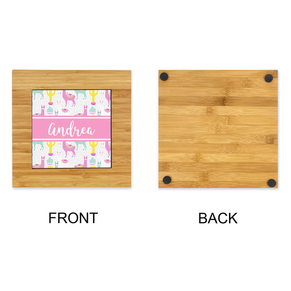 Llamas Bamboo Trivet with 6" Tile - APPROVAL