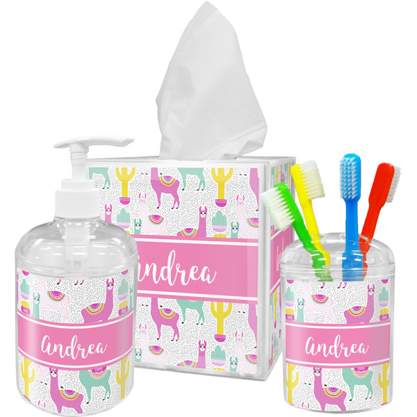 Llamas Bathroom Accessories Set (Personalized)