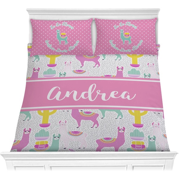 Custom Llamas Comforter Set - Full / Queen (Personalized)