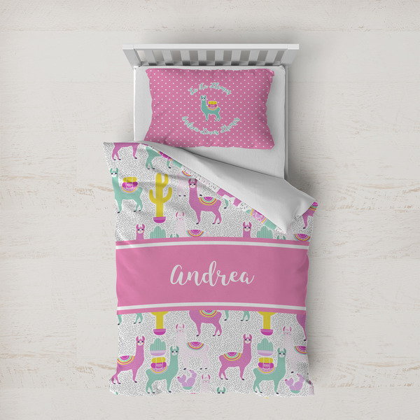 Custom Llamas Duvet Cover Set - Twin XL (Personalized)
