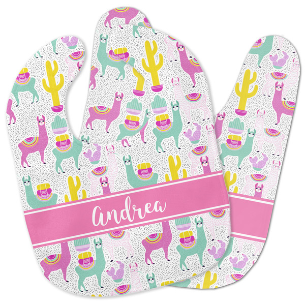 Custom Llamas Baby Bib w/ Name or Text