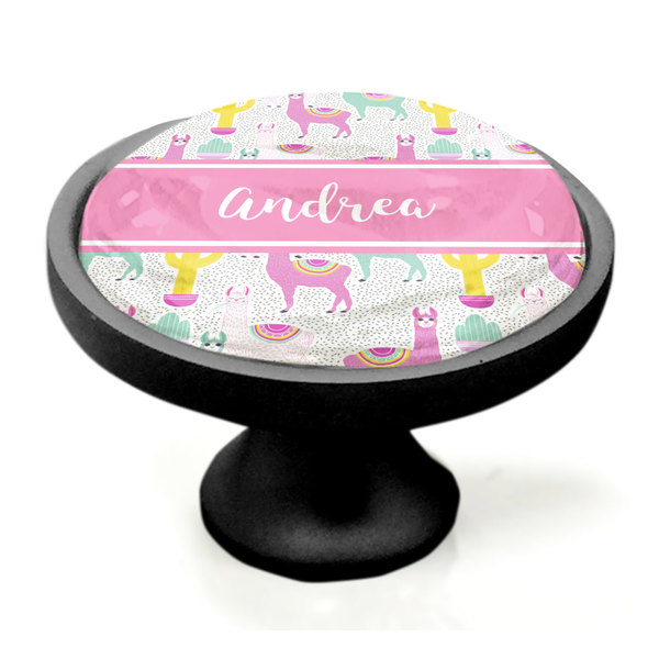 Llamas Black Custom Cabinet Knob (Side)