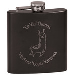 Llamas Black Flask Set (Personalized)