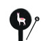 Llamas 7" Round Plastic Stir Sticks - Black - Single Sided