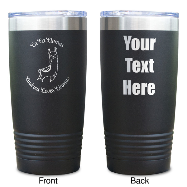 Llamas Black Polar Camel Tumbler - 20oz - Double Sided  - Approval