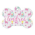 Llamas Bone Shaped Dog ID Tag (Personalized)