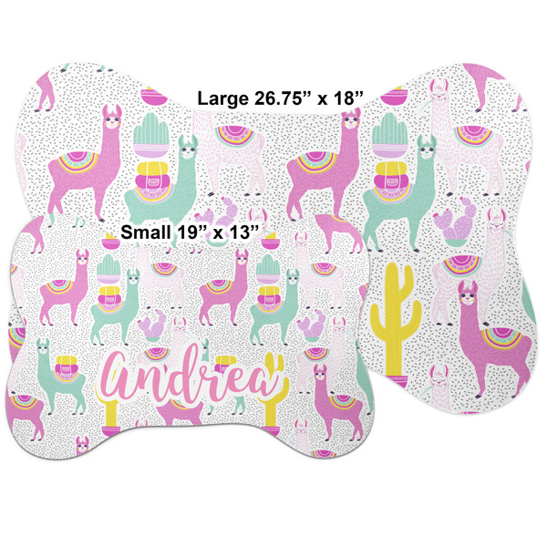 Llamas Bone Shaped Mat Comparison