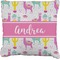 Llamas Faux-Linen Throw Pillow 20" (Personalized)