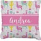 Llamas Faux-Linen Throw Pillow 26" (Personalized)