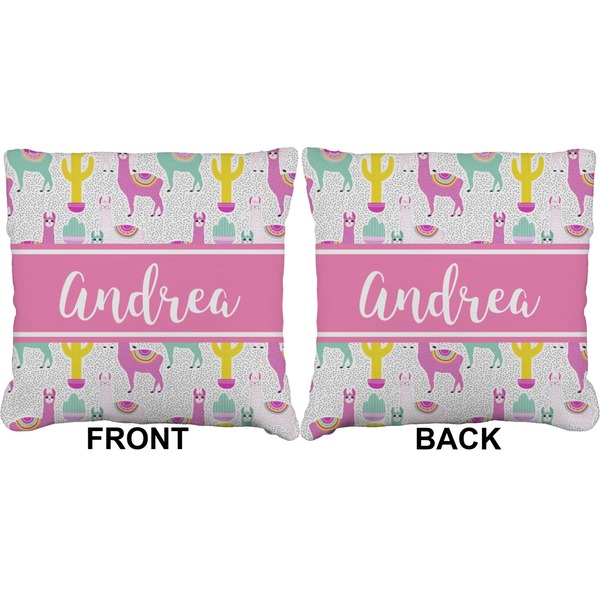 Llamas Burlap Pillow Approval