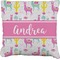 Llamas Faux-Linen Throw Pillow (Personalized)