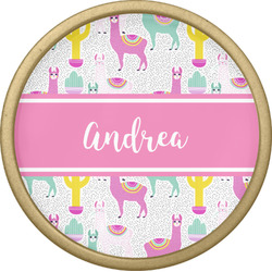 Llamas Cabinet Knob - Gold (Personalized)