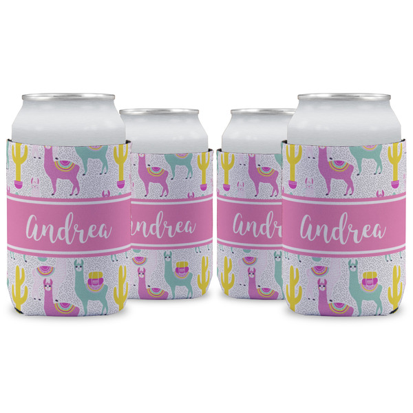 Custom Llamas Can Cooler (12 oz) - Set of 4 w/ Name or Text