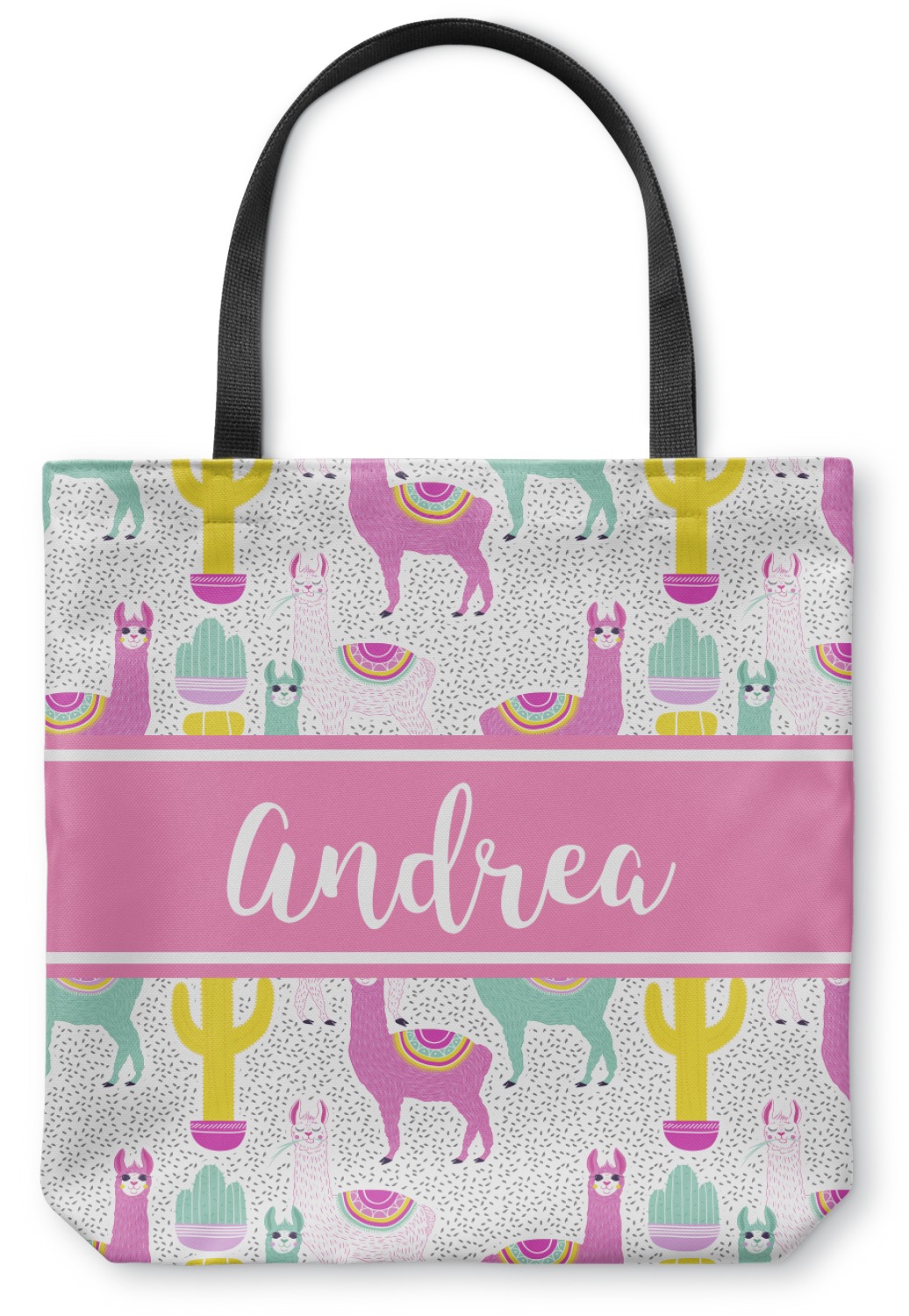 Llamas Canvas Tote Bag - Small - 13&quot;x13&quot; (Personalized) - YouCustomizeIt