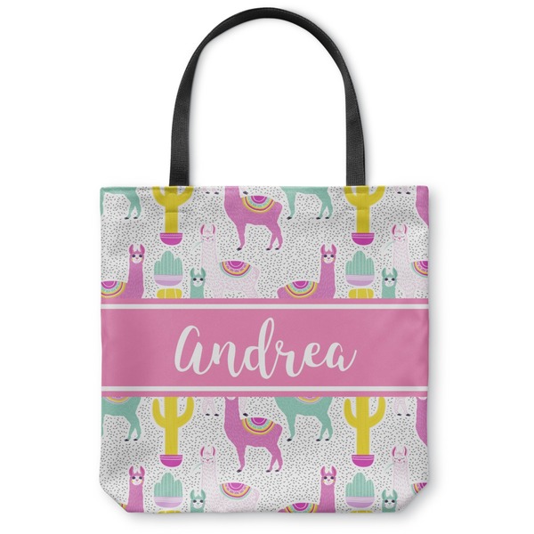 Custom Llamas Canvas Tote Bag - Small - 13"x13" (Personalized)