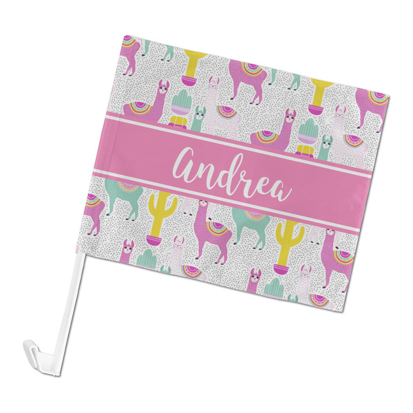 Custom Llamas Car Flag - Large (Personalized)