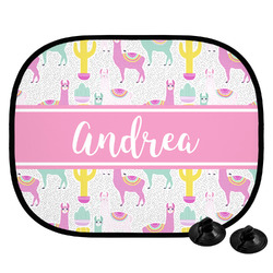 Llamas Car Side Window Sun Shade (Personalized)