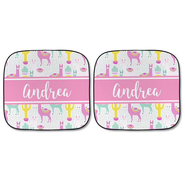 Llamas Car Sun Shades - FRONT
