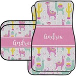 Llamas Car Floor Mats Set - 2 Front & 2 Back (Personalized)