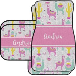 Llamas Car Floor Mats Set - 2 Front & 2 Back (Personalized)