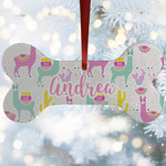 Llamas Ceramic Dog Ornament w/ Name or Text