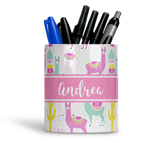 Custom Llamas Ceramic Pen Holder