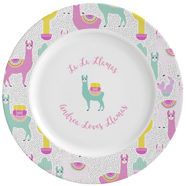 Custom Llamas Ceramic Dinner Plates (Set of 4)