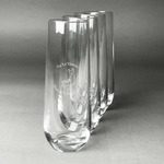 Llamas Champagne Flute - Stemless Engraved - Set of 4 (Personalized)