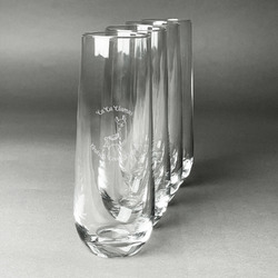 Llamas Champagne Flute - Stemless Engraved (Personalized)